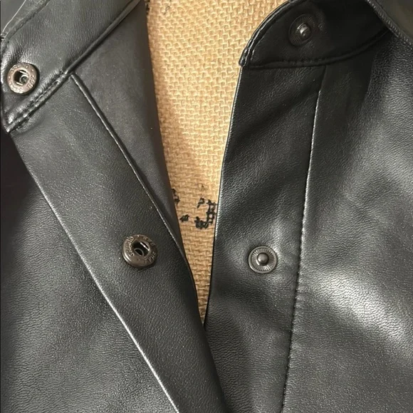 Bailey 44 Black collared Shirt Dress with snap buttons - Picture 3 of 13